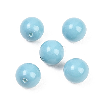 Electroplate Opaque Glass Beads GLAA-A044-01B-1