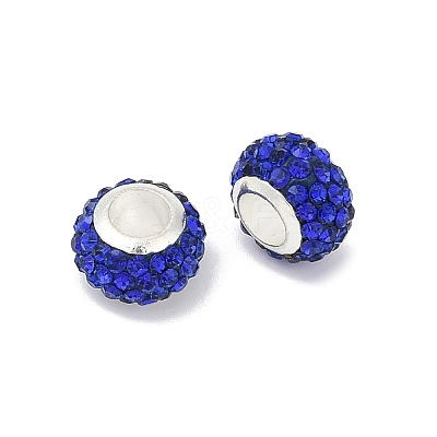 Alloy Rhinestone Clay Pave Beads ALRI-D300-03S-01-1