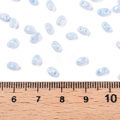 Opaque Colours Luster Glass Seed Beads SEED-T006-02B-1