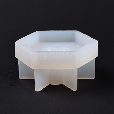 Hexagon Candlestick Food Grade Silicone Molds DIY-D071-04-1