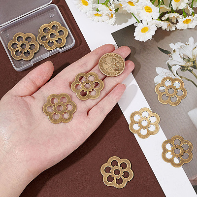 12Pcs Brass Flat Washers KK-PH0013-58AB-1