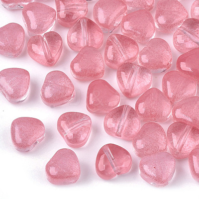 Transparent Spray Painted Glass Beads X-GLAA-N035-02-A03-1