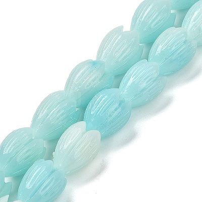 Synthetic Shell Dyed Carved Beads Strands SHEL-K007-08B-02-1