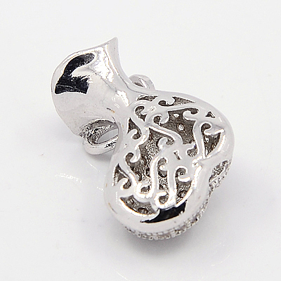 Brass Micro Pave Cubic Zirconia  Beads ZIRC-K003-26P-NR-1
