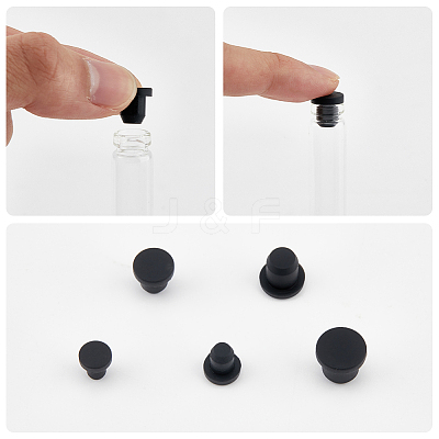 50Pcs 5 Styles Silicone Hole Plugs AJEW-GF0011-62I-1