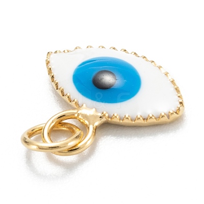 Brass Enamel Pendants KK-M220-03G-B-1