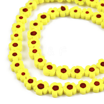 Handmade Millefiori Glass Bead Strands LAMP-N029-017A-07-1