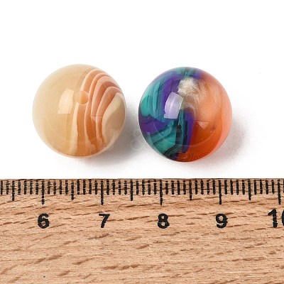 Painted Acrylic Beads AC-CBAD2D4-02-1