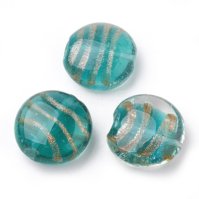 Handmade Gold Sand Lampwork Beads LAMP-S188-09C-1
