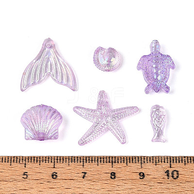 Ocean Theme Transparent Acrylic Beads TACR-T028-69-01C-1