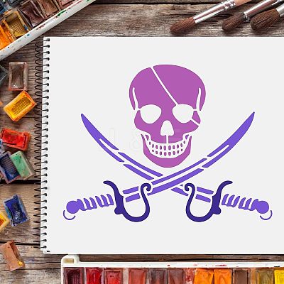 Large Plastic Reusable Drawing Painting Stencils Templates DIY-WH0202-074-1