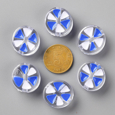 Transparent Enamel Acrylic Beads TACR-S155-005A-1