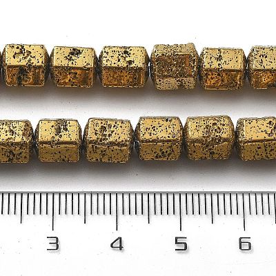 Electroplated Natural Lava Rock Beads Strands G-A251-A01-01H-1