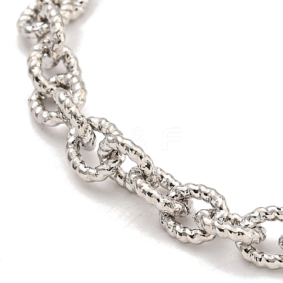 Twist Brass Cable Chain Bracelets for Women BJEW-G703-05P-1