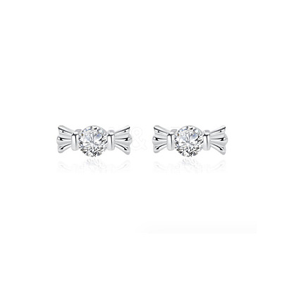 999 Sterling Silver Cubic Zirconia Candy Stud Earrings FS-WG7BAD4-01-1