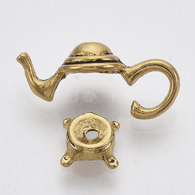Tibetan Style Alloy Bead Frames TIBEB-N005-08AG-RS-1