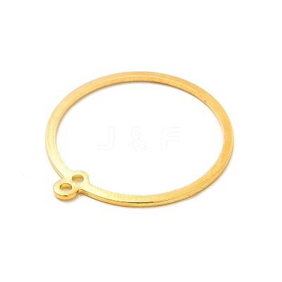 Rack Plating Brass Connector Charms KK-E067-27G-1