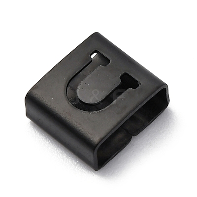 Ion Plating(IP) 304 Stainless Steel Square Slide Charms STAS-L132-09U-B-1