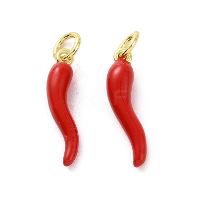 Rack Plating Brass Enamel Charms KK-C008-20G-04-1