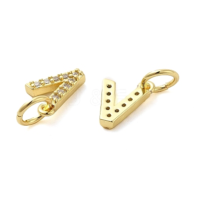 Brass Micro Pave Cubic Zirconia Pendants KK-M273-02G-V-1