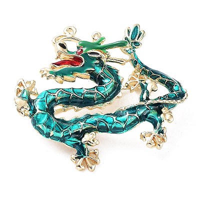 Dragon Alloy Rhinestone Brooches JEWB-K018-12G-1
