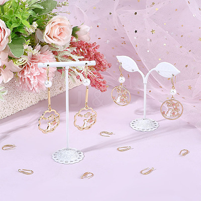 22Pcs Brass Micro Pave Clear Cubic Zirconia Earring Hooks KK-CN0002-34-1