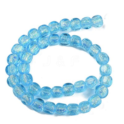 Handmade Foil Lampwork Beads Strands FOIL-K003-05D-1