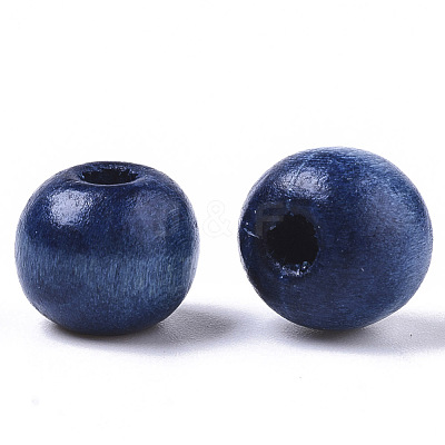 Dyed Natural Wood Beads WOOD-Q006-10mm-14-LF-1-1