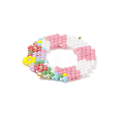 Handmade Loom Pattern Seed Beads PALLOY-MZ00115-1