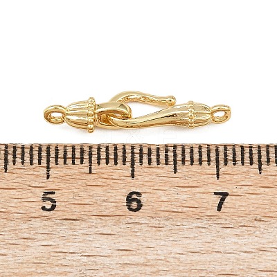 Brass Hook Clasps KK-Z132-14G-1