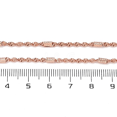 Brass Singapore Chains Necklaces for Women NJEW-D302-38RG-1