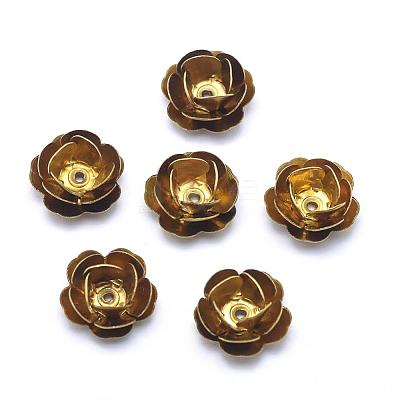 Brass Bead Caps KK-G319-15C-RS-1