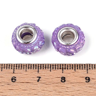 Opaque Resin European Beads RESI-T057-29F-1