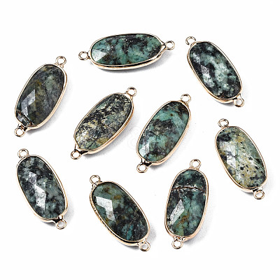 Natural African Turquoise(Jasper) Link Connectors G-S359-337B-1