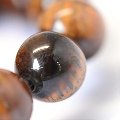 Grade AB Natural Tiger Eye Round Bead Strands G-E334-10mm-17-1