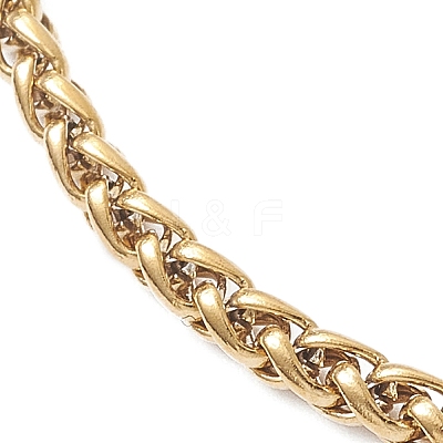 304 Stainless Steel Wheat Chains Bracelets for Women BJEW-JB12915-01-1