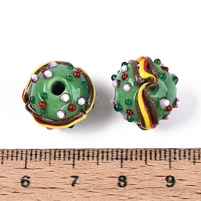 Handmade Lampwork Bumpy Beads LAMP-T022-05E-1