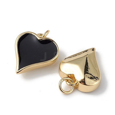 Eco-Friendly Rack Plating Brass Enamel Pendants KK-F848-02G-05-1