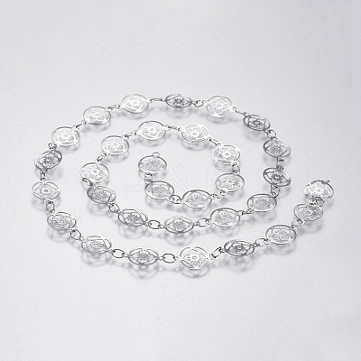 Tarnish Resistant 304 Stainless Steel Link Chains CHS-I004-01P-1
