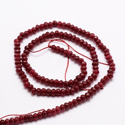 Dyed Natural Malaysia Jade Rondelle Beads Strands X-G-E315-2x3mm-07-1