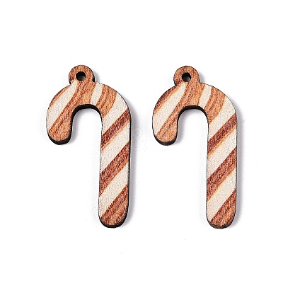 Printed Poplar Wood Pendants FIND-N005-74A-1