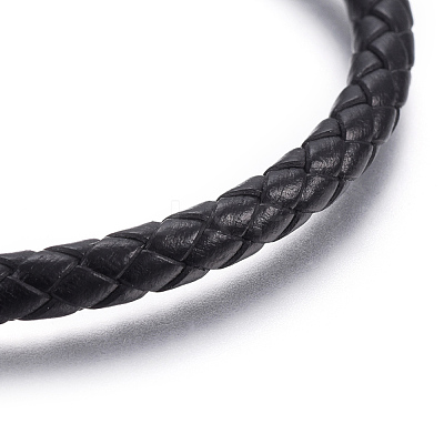 Leather Braided Cord Bracelets BJEW-E352-24P-1