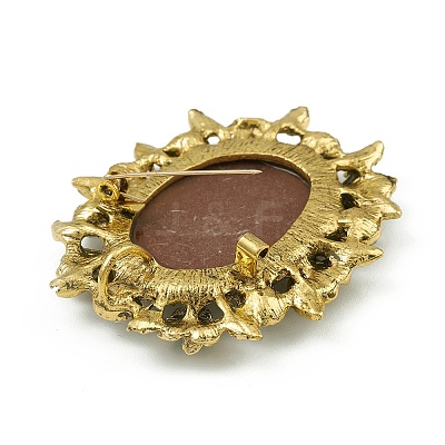 Alloy Rhinestone Brooch for Clothes Backpack JEWB-Q030-52AG-1