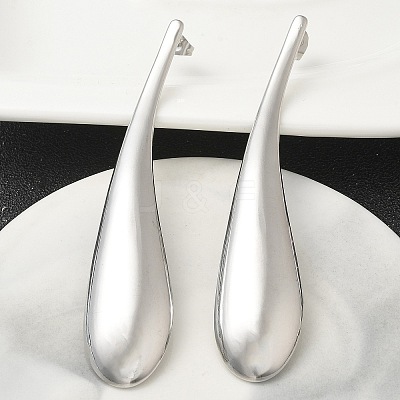 304 Stainless Steel Teardrop Stud Earrings for Women EJEW-M089-07P-1