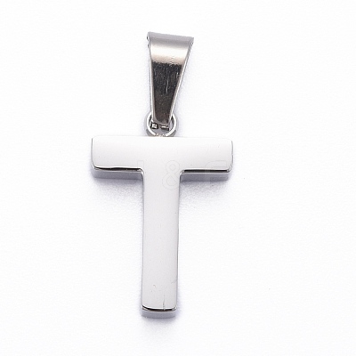 Non-Tarnish 304 Stainless Steel Letter Pendants STAS-H127-T-P-1