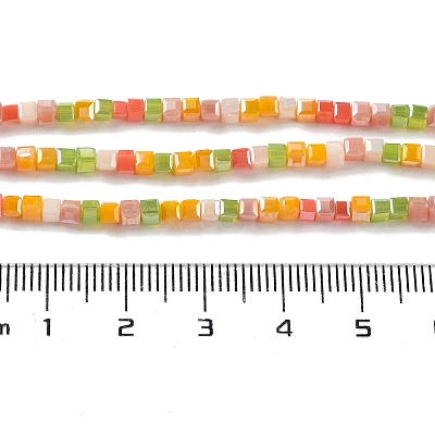 Gradient Color Electroplate Glass Bead Strands X-GLAA-E042-05-B03-1