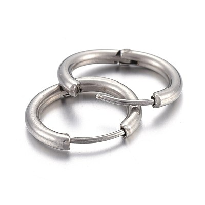 Tarnish Resistant 202 Stainless Steel Huggie Hoop Earrings EJEW-L205-02G-P-1
