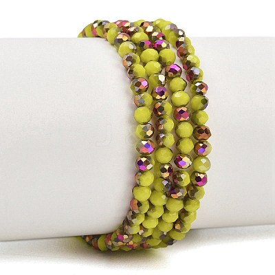 Electroplate Glass Beads Stradns EGLA-H114-02B-11-1