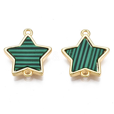 Brass Connector Charms KK-N233-173B-01D-1