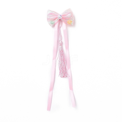 Bowknot Long Ribbon Alligator Hair Clip LS-PHAR-D013-03A-1
